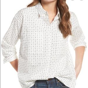 Madewell Cotton Blend White Button-Up